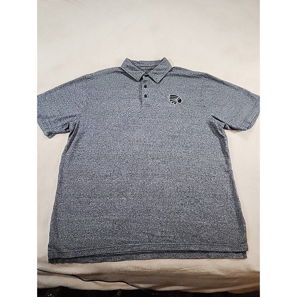 Camp David Gray Polo‎ Shirt With Indian Embroidered On Chest Size XL